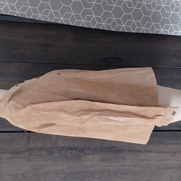 Chicos Genuine Leather Button Down - Picture 2 of 9